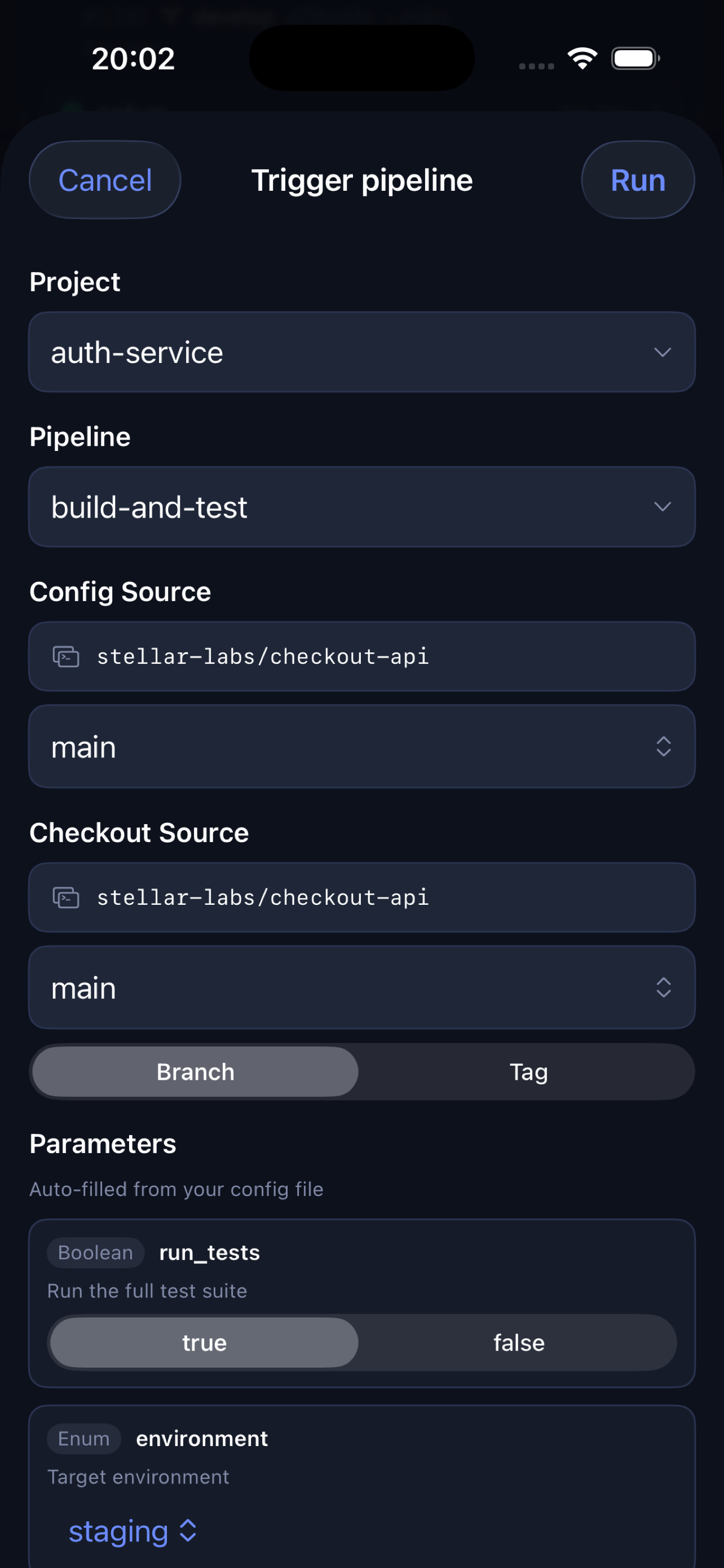 Pocket CI screen
