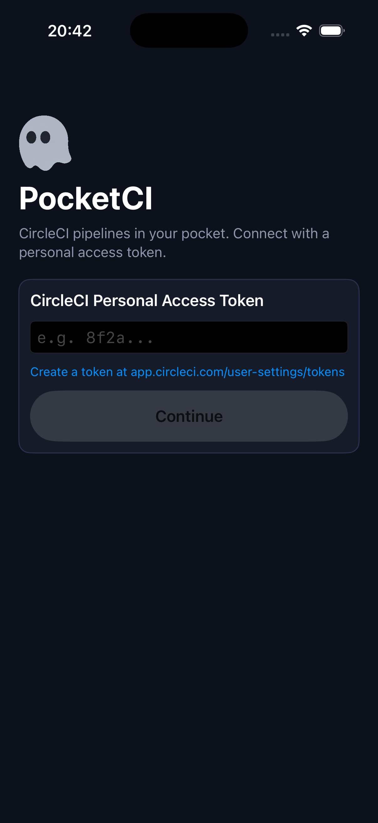 Pocket CI screen